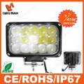New Arrival Lml-3745 45W 6'' 15PCS*3W CREE LED Portable Work Light Combo Beam Rectangle 45W Work Light LED